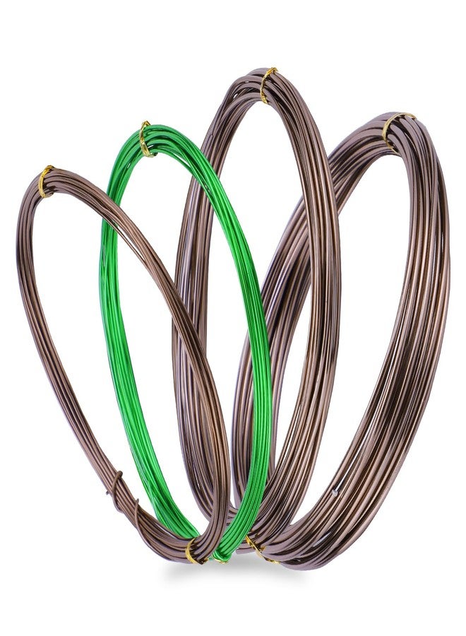 ZELARMAN Wire Bonsai Tree, 4 Rolls Total 64Ft Aluminum Bonsai Training Wire Set for Indoor 1.0MM, 1.5MM, 2.0MM - Image 1